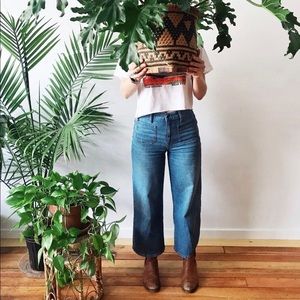 Madewell Wide Leg Crop Denim